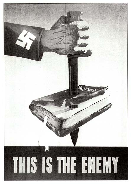 To sell World War II to the American public, video propaganda 